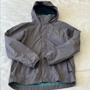 THE NORTH FACE Gray Hooded Windbreaker